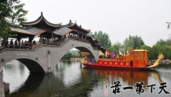 乾隆巡游台儿庄在大运河