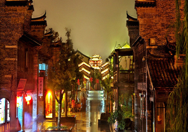 台儿庄古城夜景