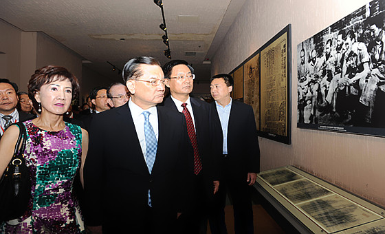 连战夫妇游览台儿庄大战纪念馆 台儿庄大战纪念馆门票价格