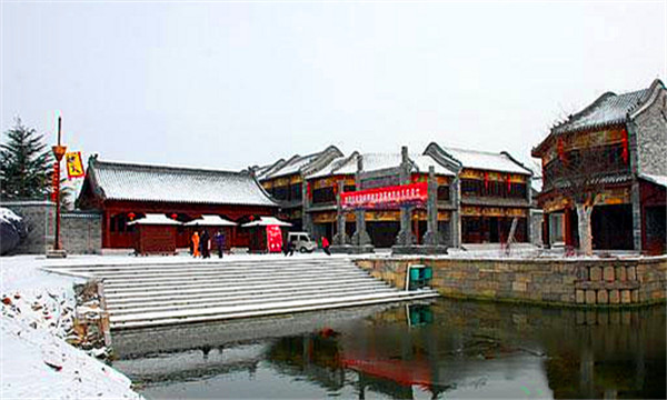 台儿庄运河古城的冬景