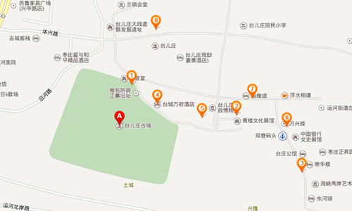台儿庄旅游地图之台儿庄古城地理位置