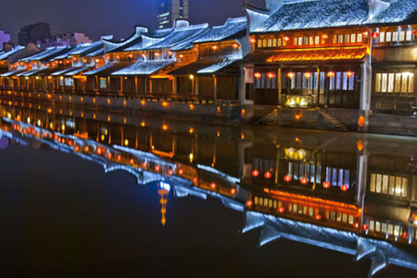 台儿庄旅游住宿推荐之台儿庄夜景美