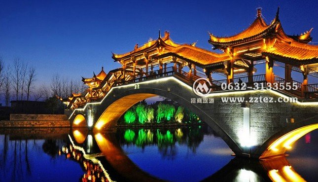 台儿庄古城晚间门票价格,台儿庄古城晚间夜景
