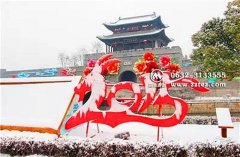 台儿庄古城雪景 2018年第一场雪（图）