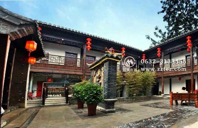 台儿庄状元楼酒店庭院,台儿庄古城内状元楼