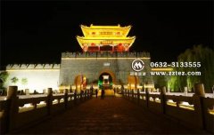 台儿庄古城灯火辉煌的夜