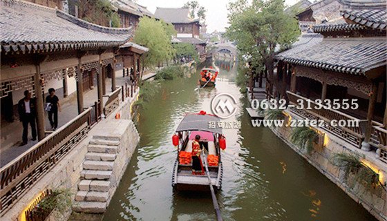 台儿庄古城内摇橹船路线及价格