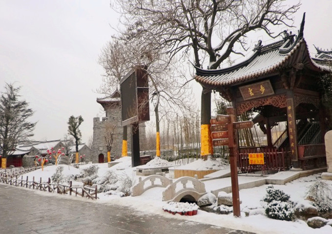 台儿庄古城雪景