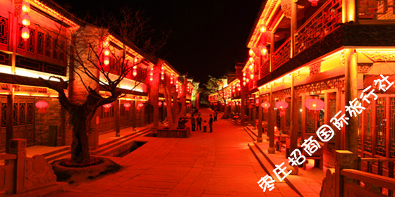 台儿庄古城街夜景--大衙门 台儿庄古城街夜景--大衙门