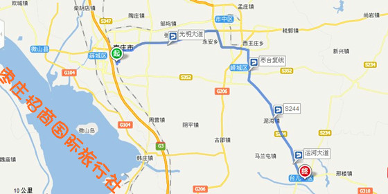 枣庄站到<a href='https://www.0632jj.cn/tezjd/22.html' target='_blank'><u>台儿庄古城景区</u></a>路线 枣庄高铁站到台儿庄