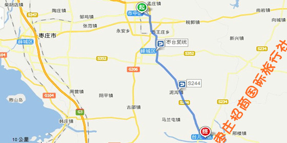 枣庄汽车总站到台儿庄古城景区路线 枣庄汽车总站到台儿庄古城自驾车路线