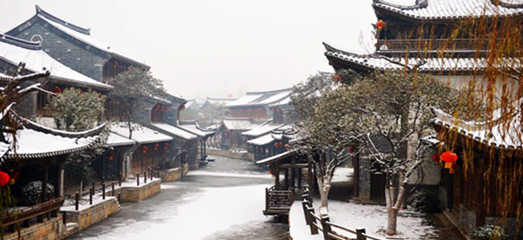 运河古城雪中情