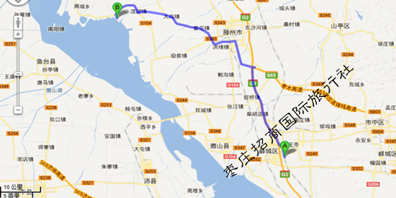枣庄高铁站到微山湖红荷湿地自驾车路线 枣庄高铁站到微山湖红荷湿地